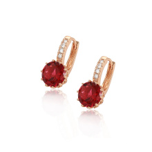 96759 pendientes del aro de las señoras del zircon sintético del color oro rosado de la moda vendedora caliente de Xuping